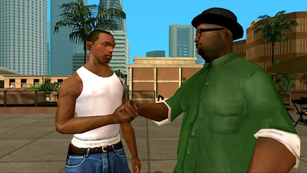 CJ and Big Smoke in GTA San Andreas.