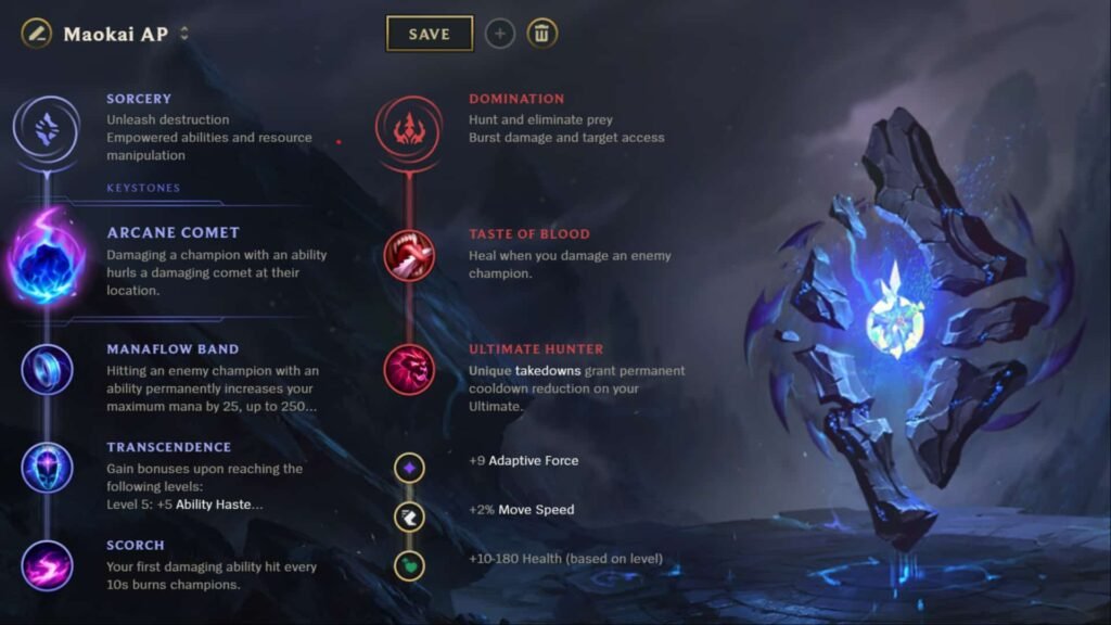 Maokai AP Runes