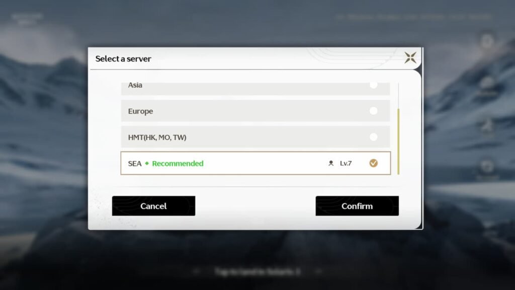 Changing Server Wuthering Waves
