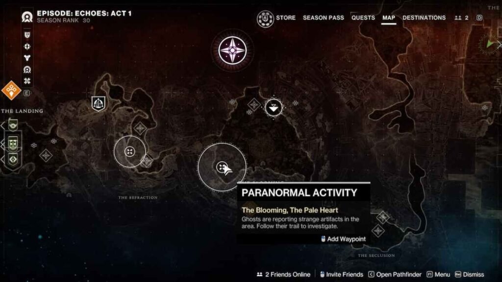 Destiny 2 Paranormal Activity map icon