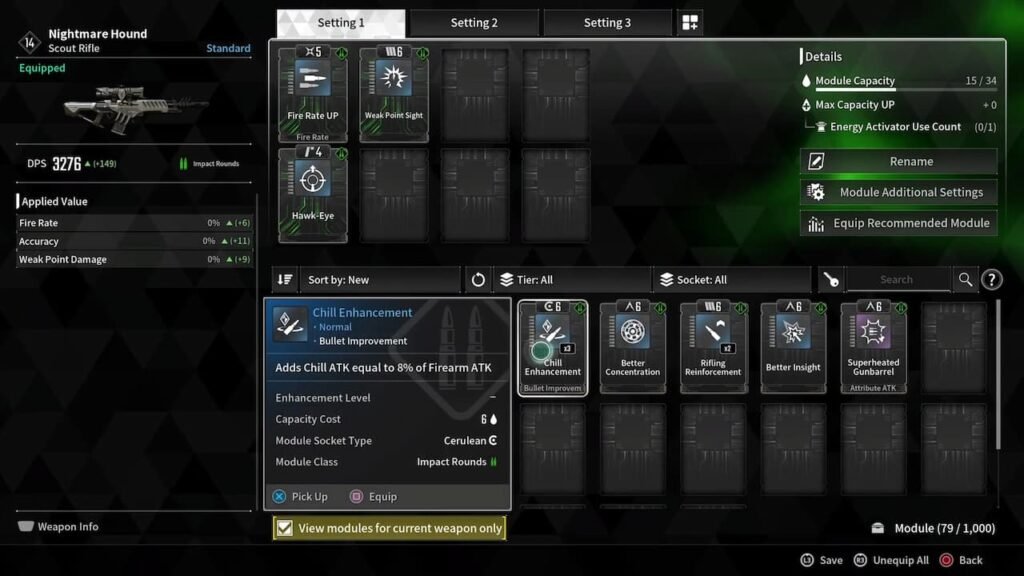 Module Capacity The First Descendant