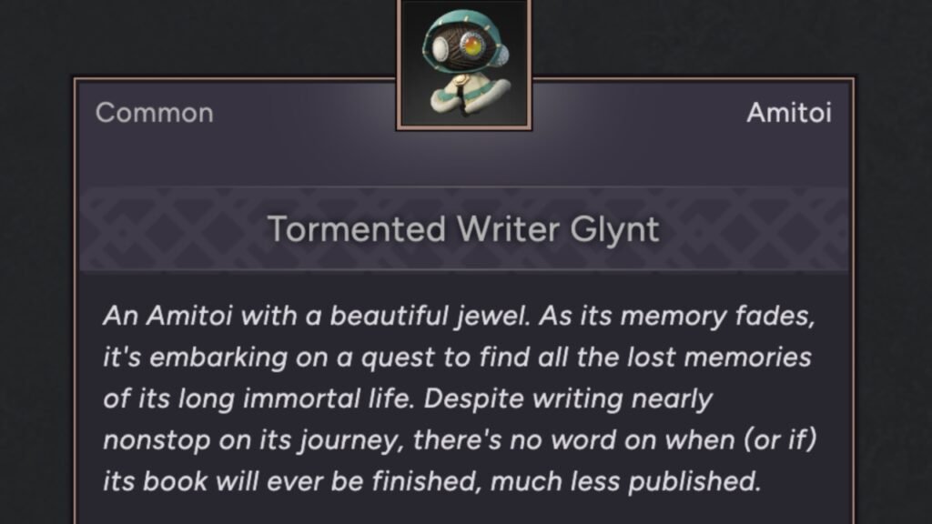 Tormented Writer Glynt Amitoi