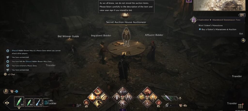 Bidding for the Golem Manastone