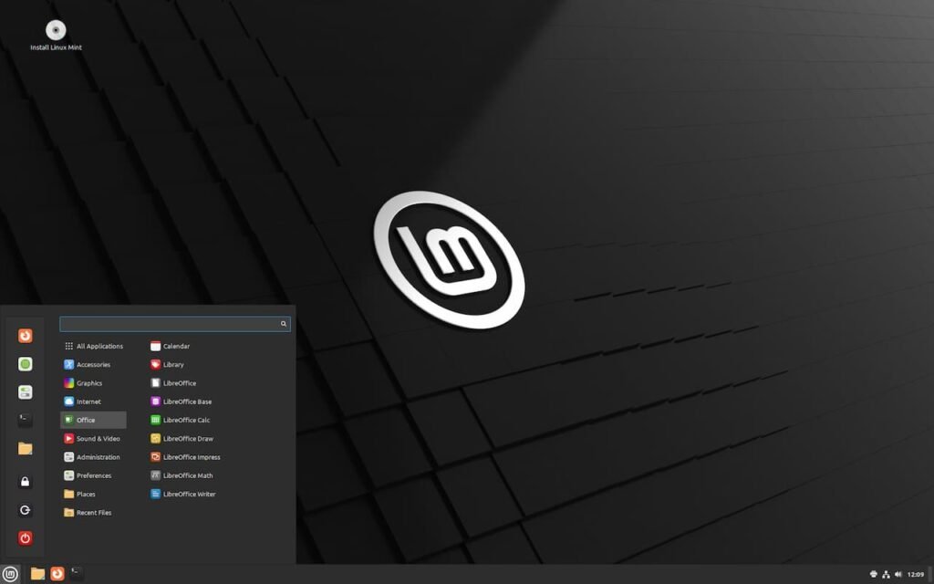 Linux Mint with the Cinnamon Desktop