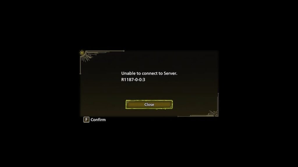 R1 187-0-0-3 error Monster Hunter Wilds