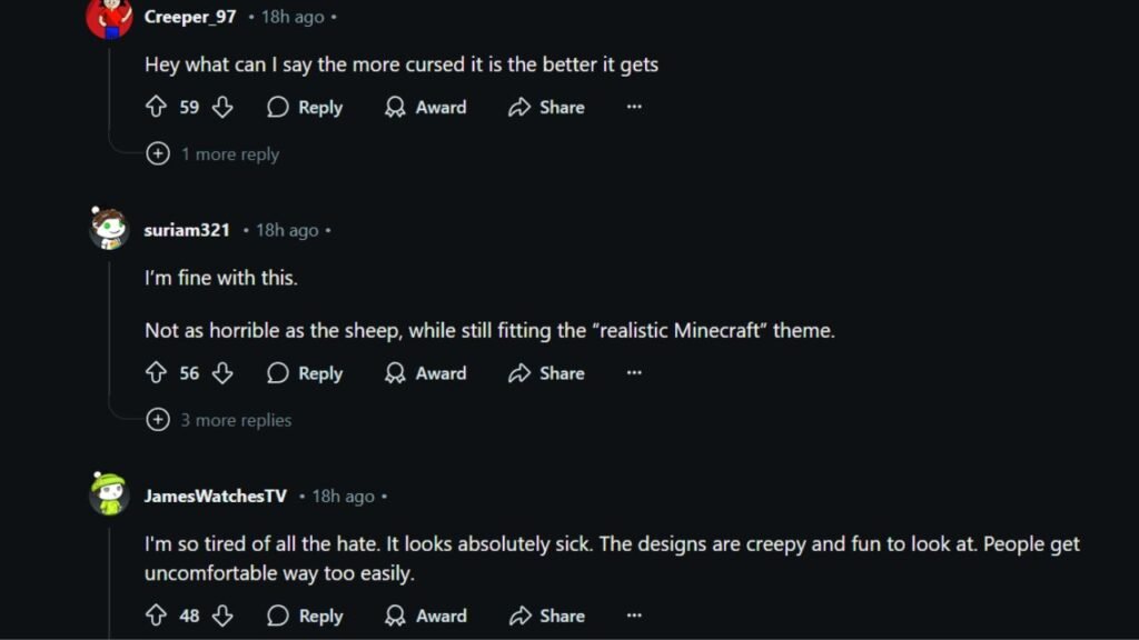 Minecraft fans discussing A Minecraft Movie on Reddit