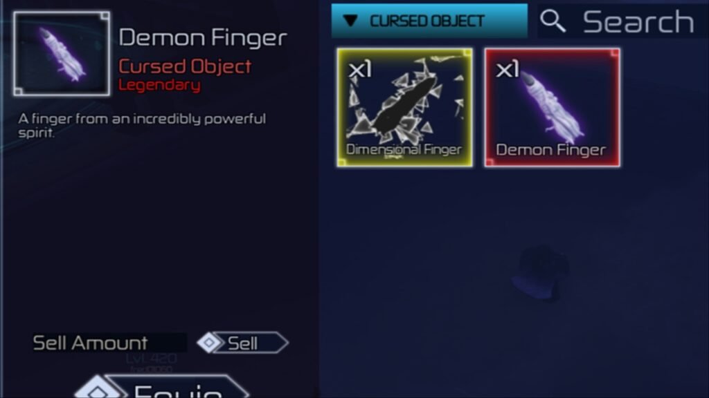 Demon Fingers Jujutsu Infinite