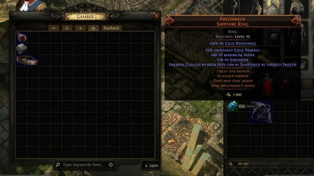 Gambling for Uniques PoE 2
