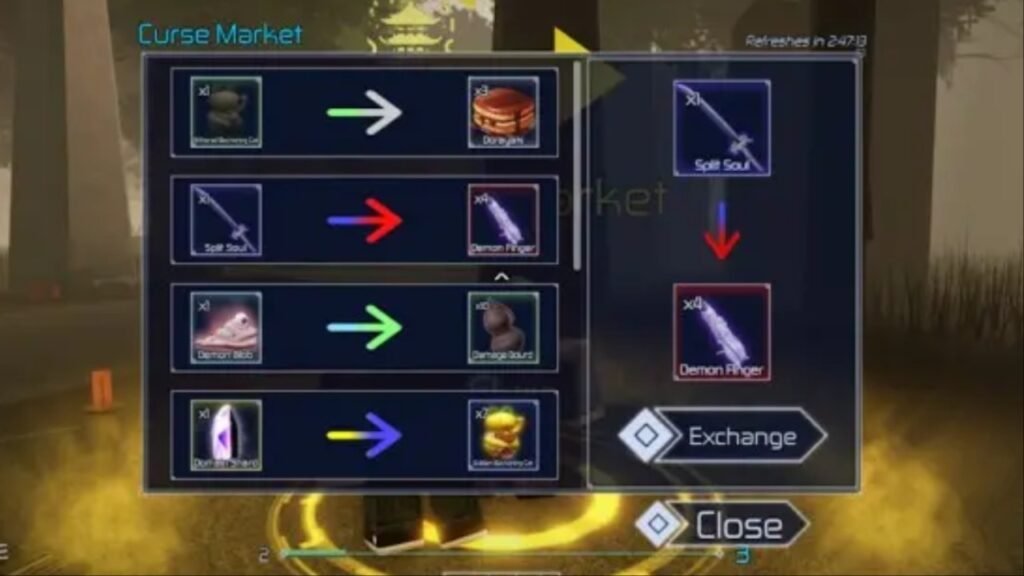 Trade items for Demon Fingers