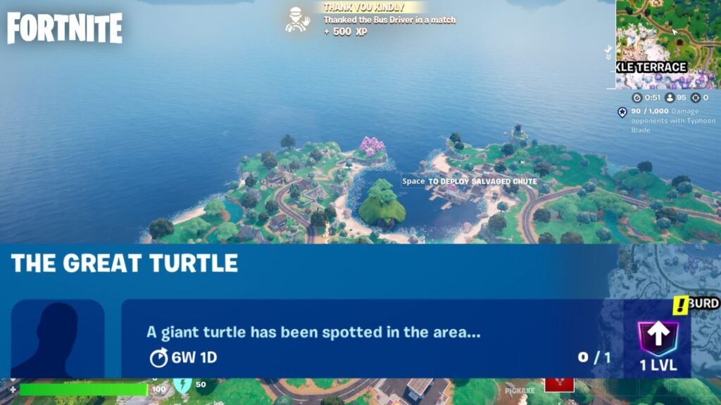 Giant Turtle questline in Fortnite
