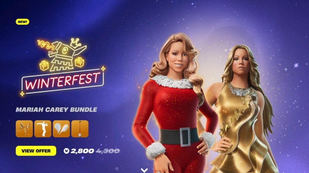 Mariah Carey bundle in Fortnite