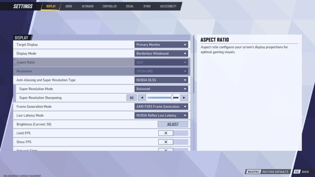 Marvel Rivals PC settings