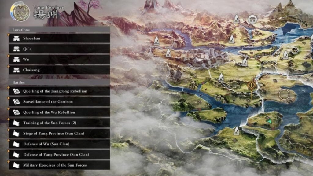 Dynasty Warriors Origins World Map