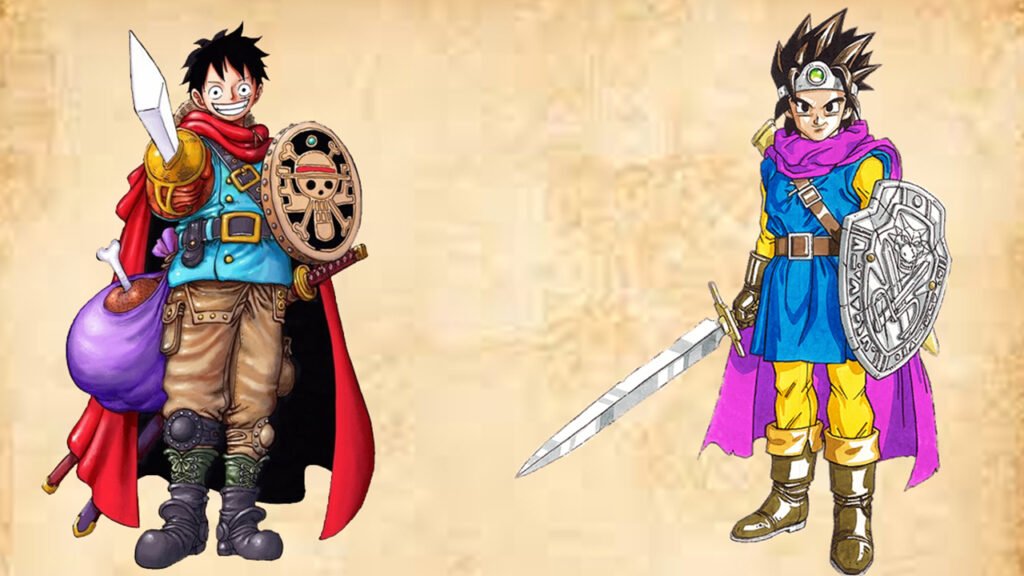 Design similaries between One Piece and Dragon Quest protagonists