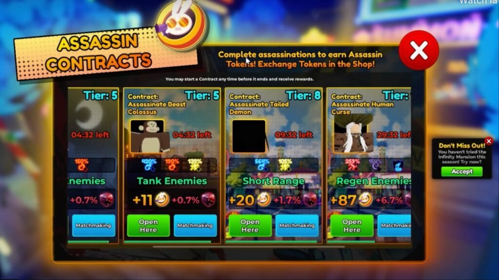 Assassin Contracts Anime Adventures