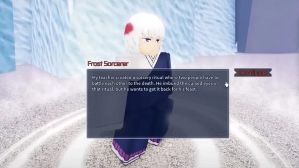 Frost Sorcerer Jujutsu Infinite