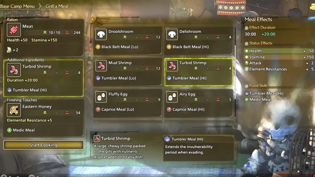 Making the best Custom meal Monster Hunter Wilds