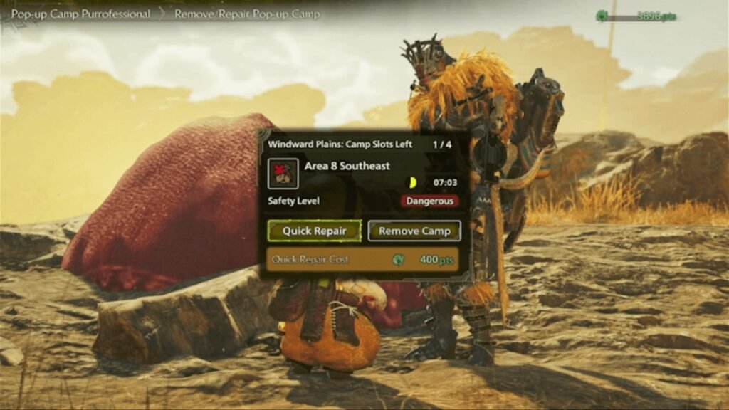 Repairing destroyed Pop-up Camps in Monster Hunter Wilds