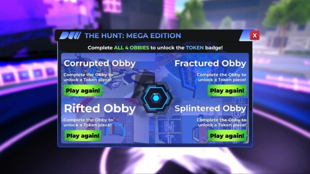 4 Obby's to complete in Drive World the Hunt Mega Edition Event