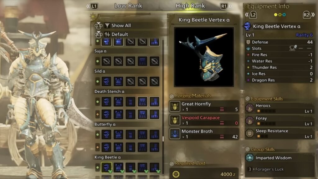 King Beetle Set Monster Hunter Wilds