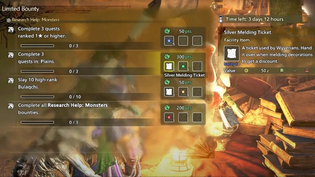 Limited Bounty Monster Hunter Wilds