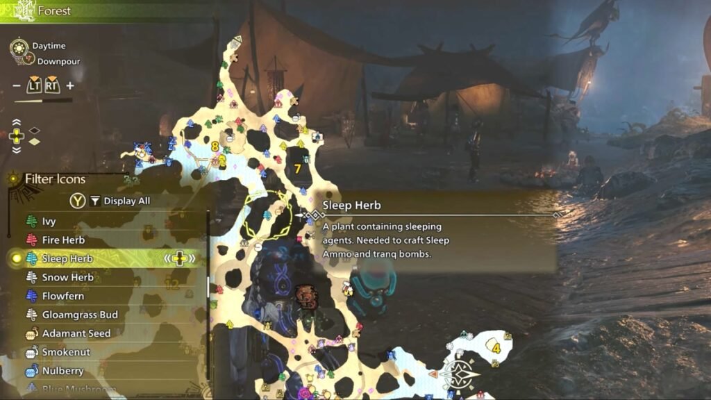 Map filter system Monster Hunter Wilds
