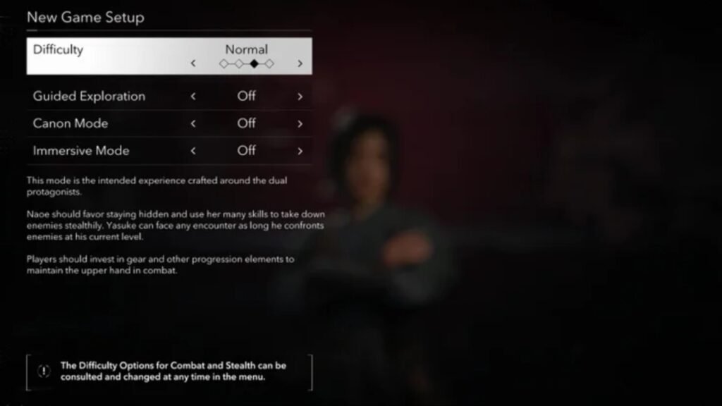 New Game Difficulty Settings in Assassin's Creed Shadows
