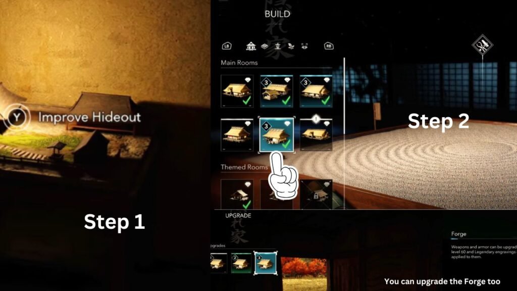 Steps to create a Forge in Assassins Creed Shadows