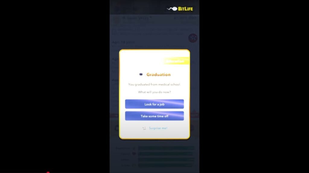 Graduating from Medical School BitLife