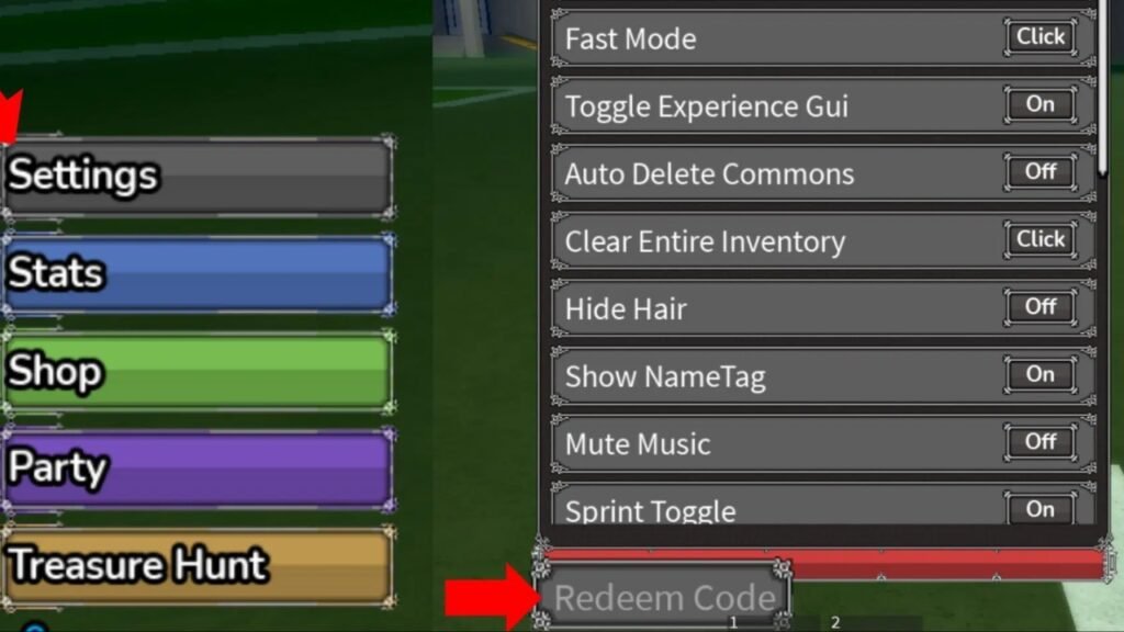 How to redeem codes in Bizarre Odyssey