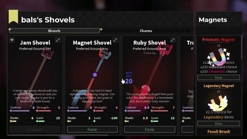 Buying Shovels in Dig Roblox