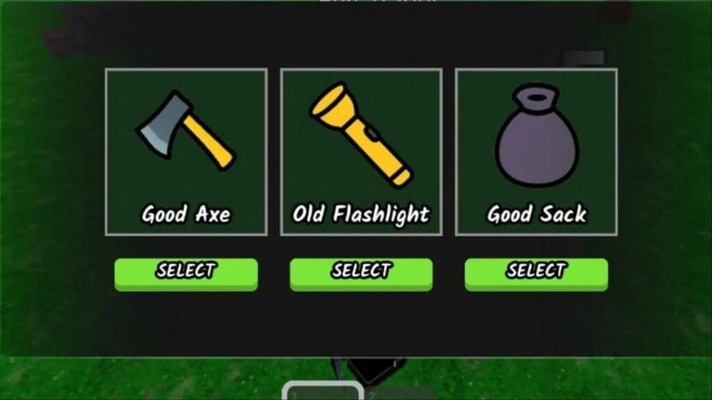 Getting tools from exploration in 99 Nights in the Forest