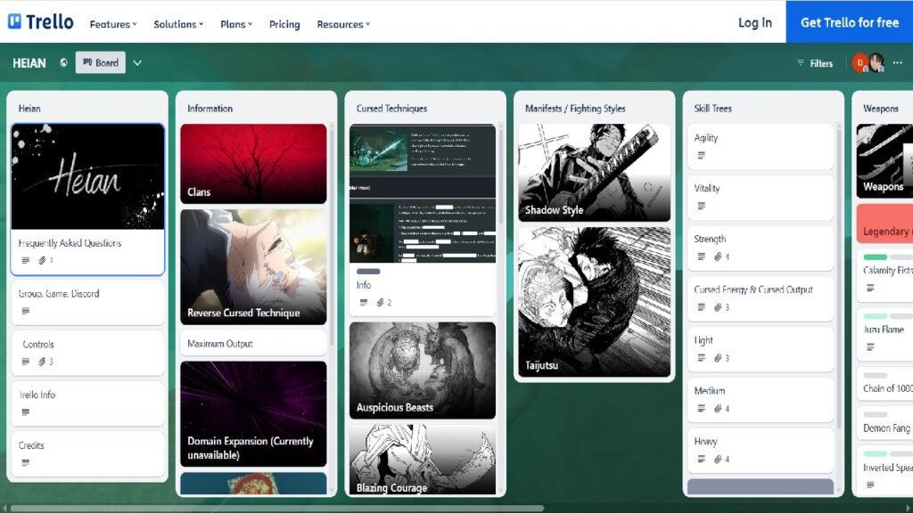 Heian Trello Board