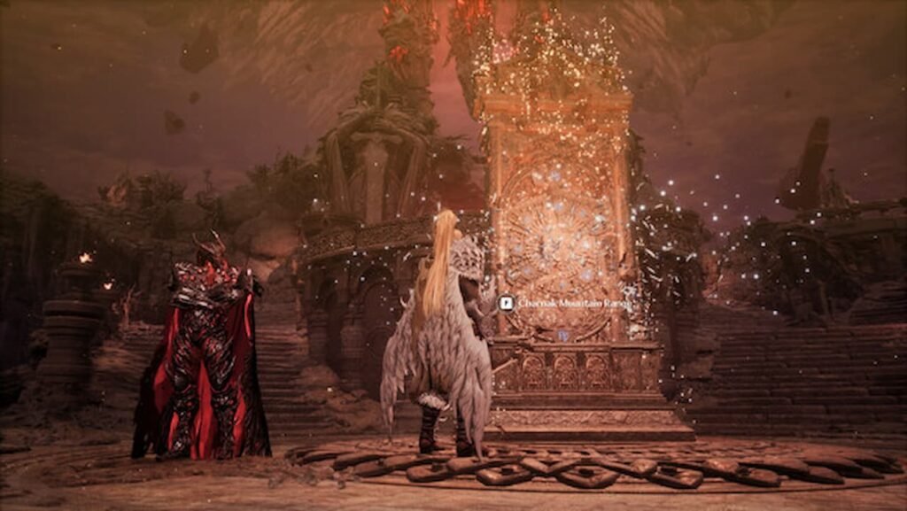 An image from the game's hub area