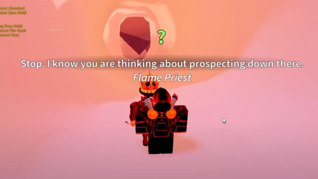 Flame Priest Prosopecting Roblox