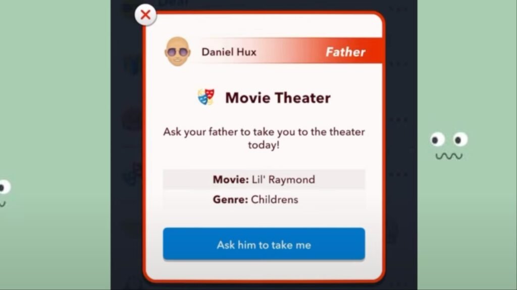 Going to the movies in BitLife