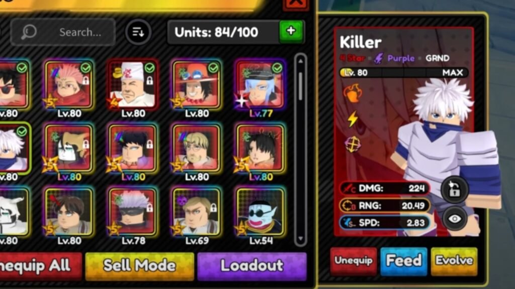Killer unit All Star Tower Defense X