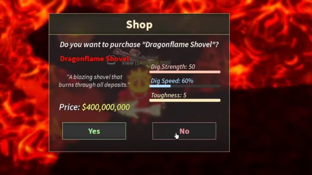 Secret Dragonflame shop in Prospecting