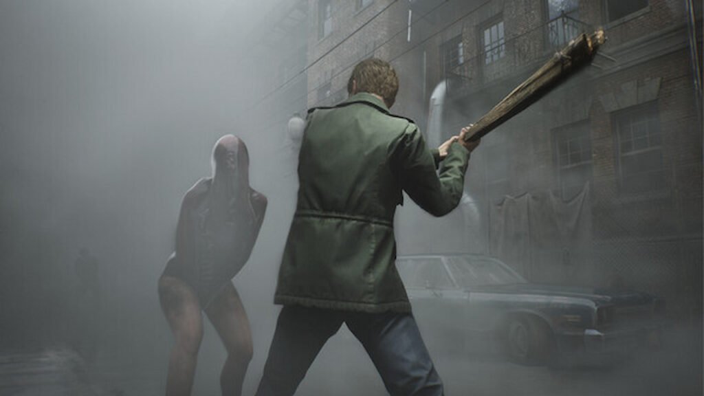 An image of James fighting Lying figures.