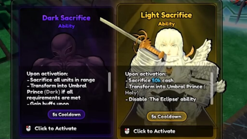Umbral Prince (Eclipse) Light and Dark Sacrifice