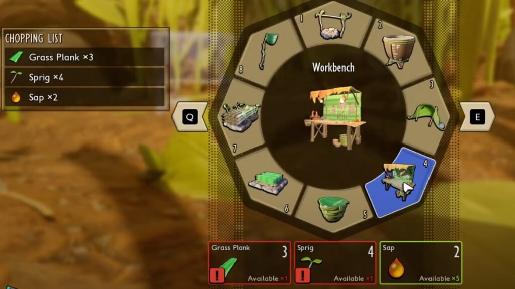 Workbench and Crafting in Grounded 2