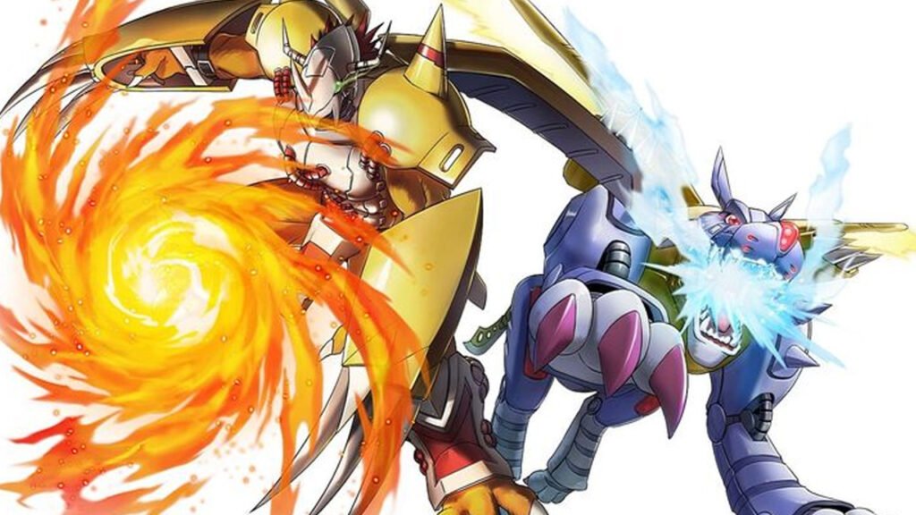 image of Wargreymon and Metalgarurumon
