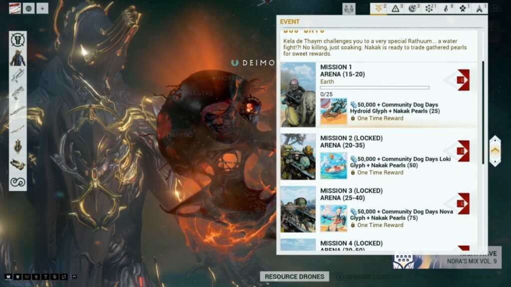 All missions in Warframe Dog Days 2025