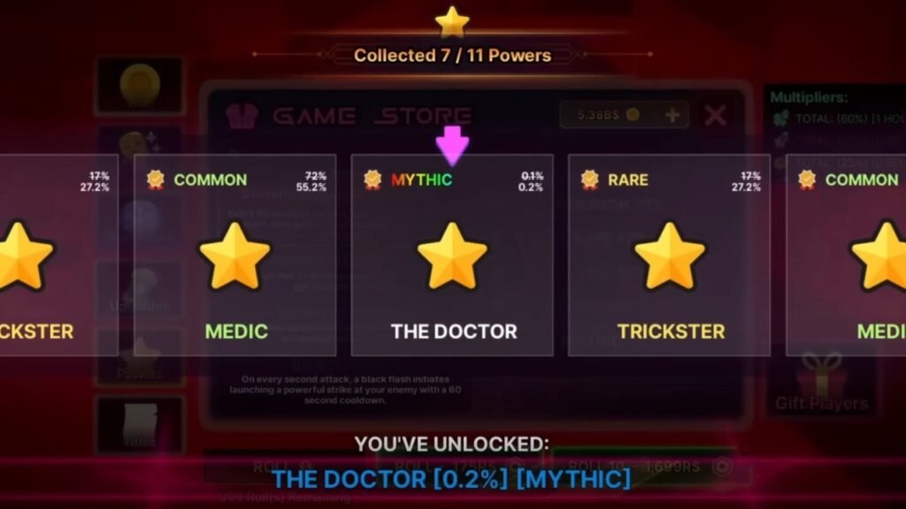 Doctor Mythic power in Ink Game