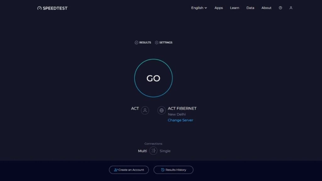 Internet speed test