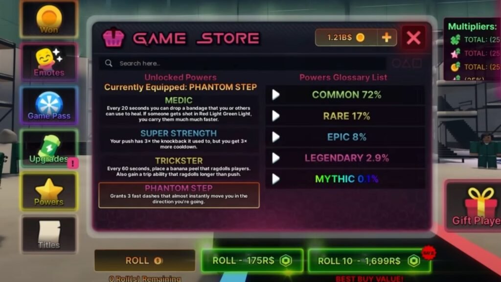 Phantom Step ability in Ink Game