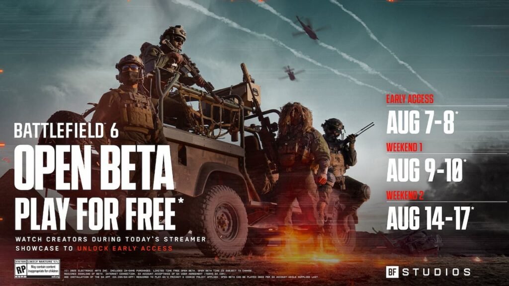 Battlefield 6 open beta calendar 