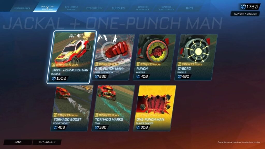 Rocket league one punch man store