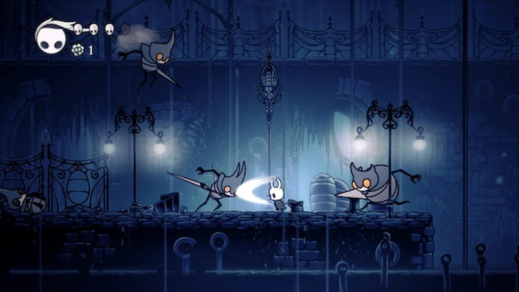 An image of Hollow knight's combat.