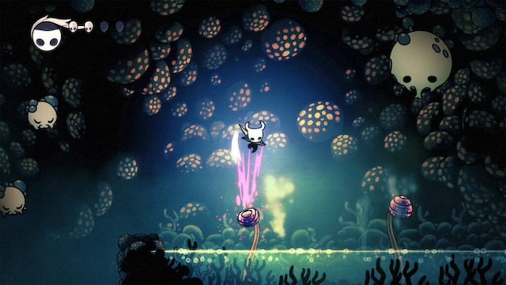 An image of parrying in Hollow knight.